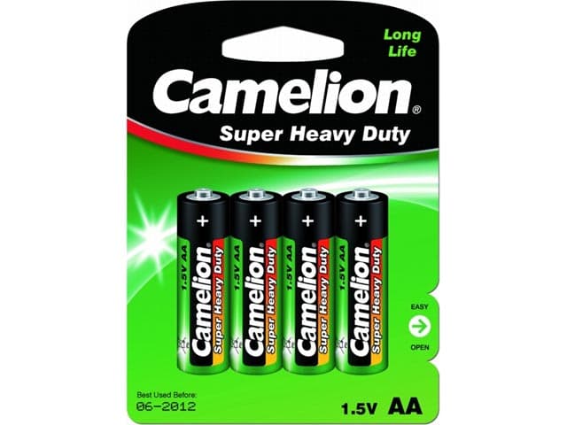 Батарейки Camelion green R-06 блістер 4 шт (12) (240)