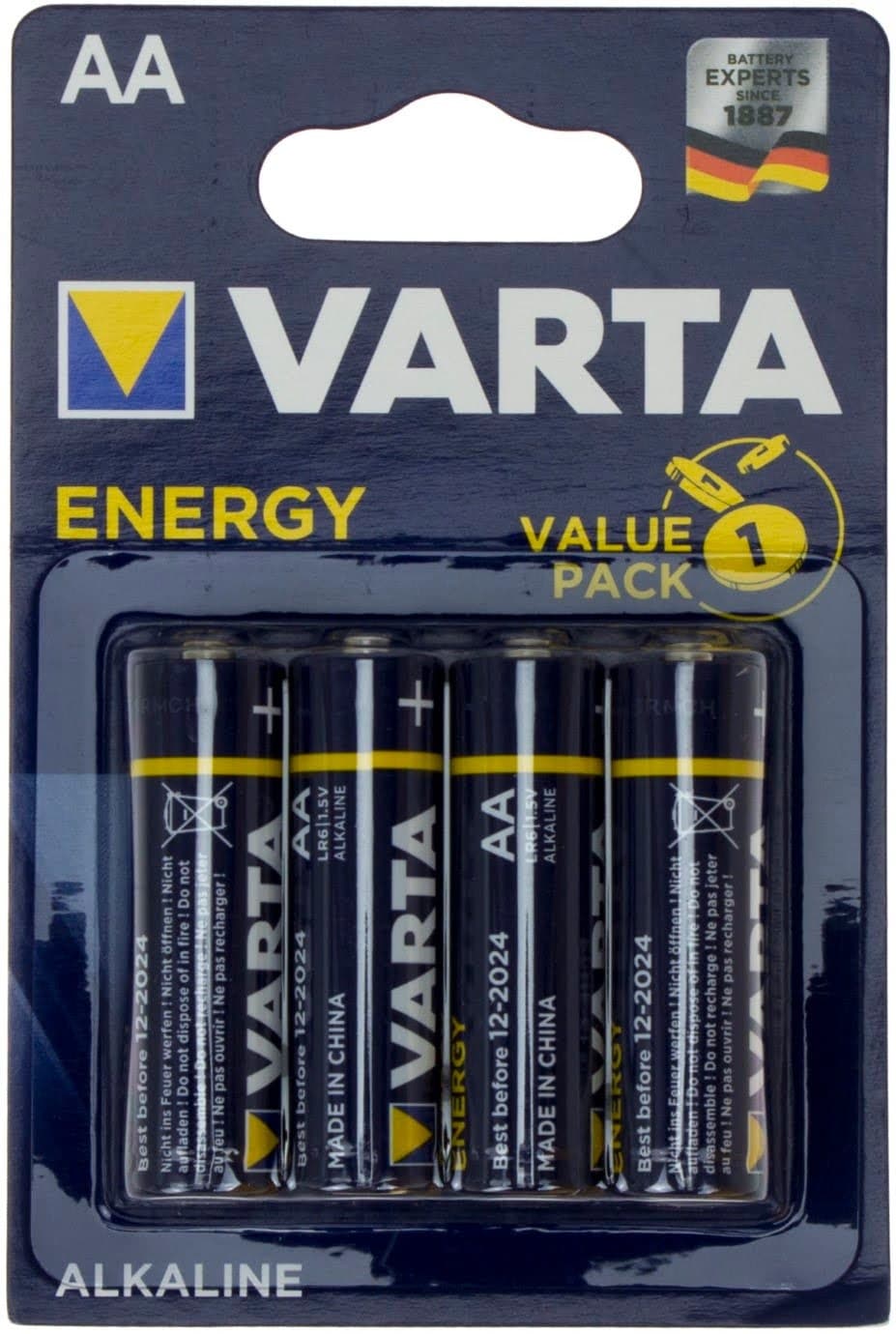 Батарейки Varta energy LR-06 блістер 4 шт (20)