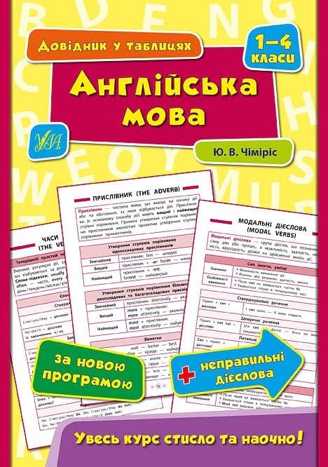 Книга Довідник в таблицях. Англійська мова.1-4 класи А5 4320