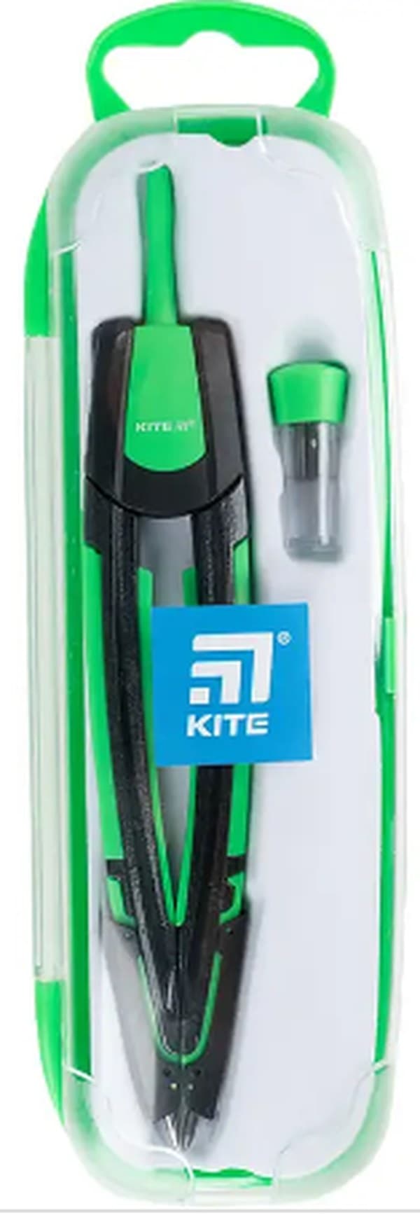 Циркуль Kite з грифелем салатовий, у футлярі №K21-388-09/5899