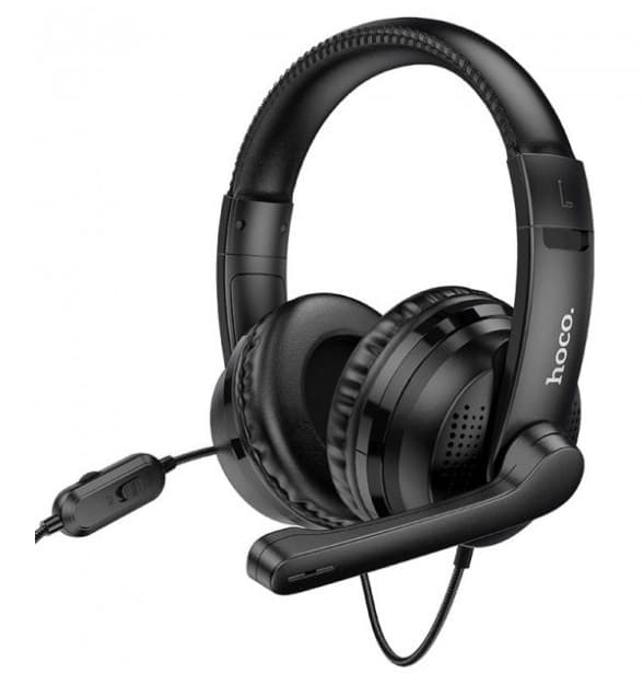 Навушники HOCO W103 Magic tour gaming black, мікрофон