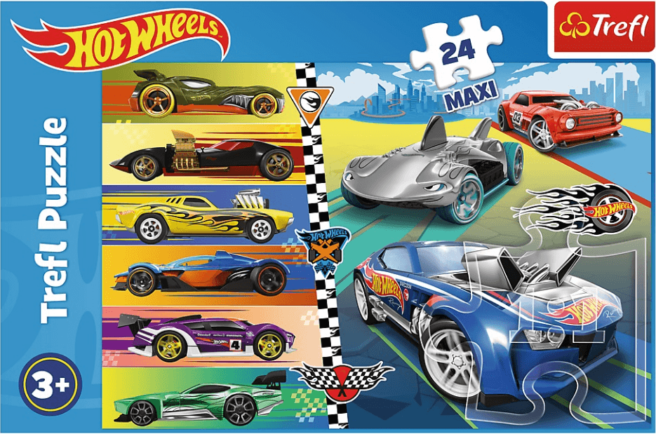 Пазлы Trefl 24эл. Maxi Быстрые гонки. Hot Wheels №14362