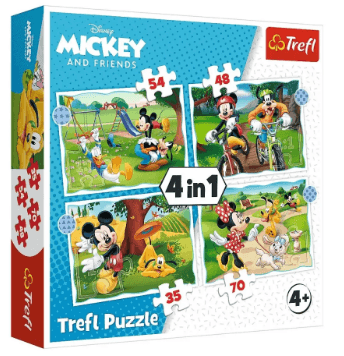 Пазлы Trefl 4в1 Удачный день для Микки.Микки Маус №34604(8)