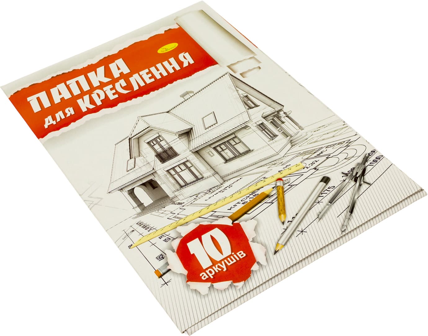 Папка для черт. А4 (10л)/ №АП-0601/Апельсин/(20)