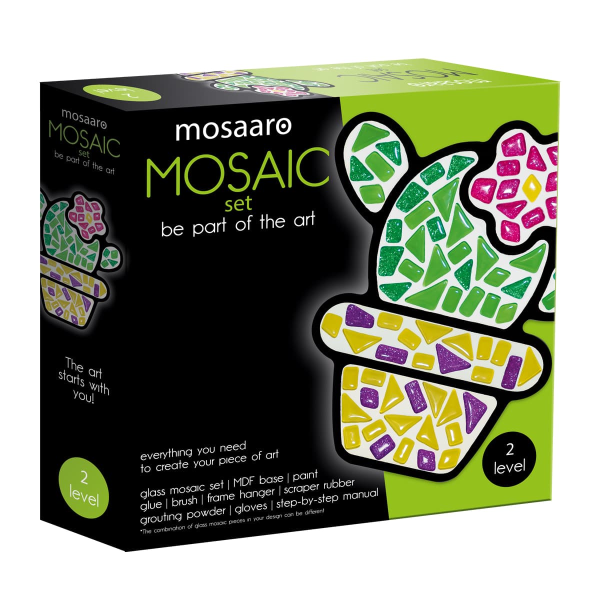 Набір для творч. "Mosaaro кришталеве скло мозаїка "Кактус" №MA2006(5)