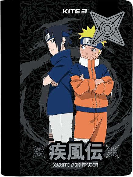 Блокнот А5 60арк. кліт. тв. обкл. Naruto з магнітною закладкою №NR24-192/Kite/(10)