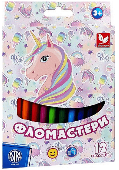 Фломастери 12кольор. "Unicorn" №314022003(12)