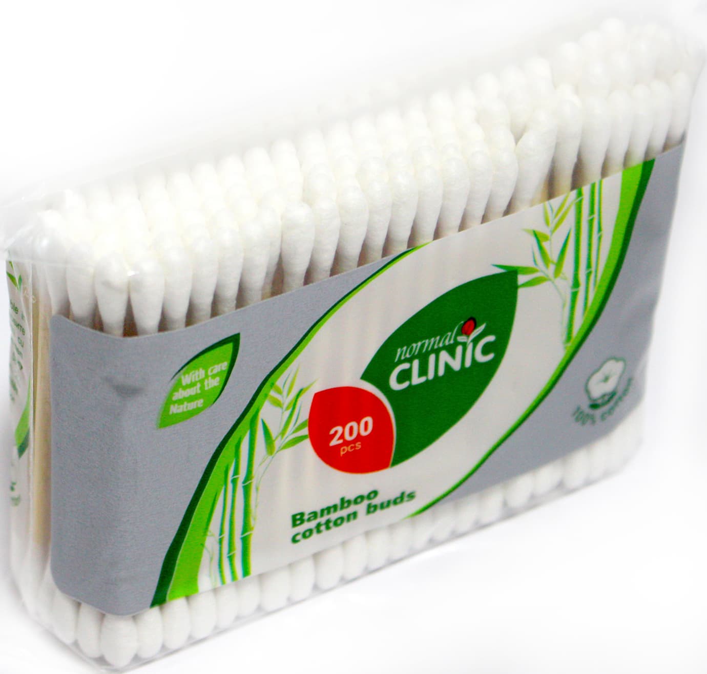 Ватні палички "Normal clinic" 200шт бамбук в кульку №BPN012(12)