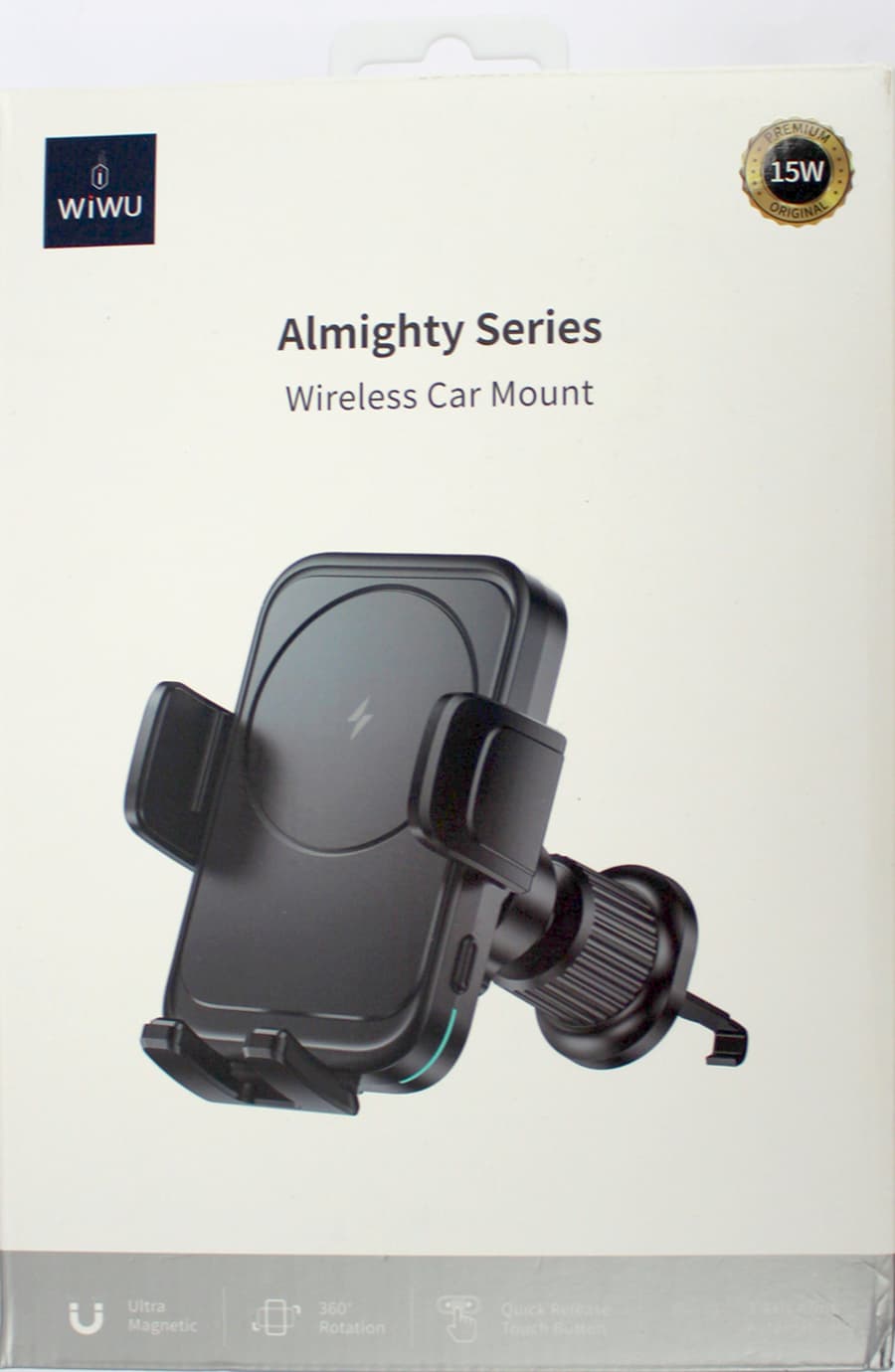 Автотримач WIWU Universal Automatic Wireless car charger Black №CH-321/Breidon/