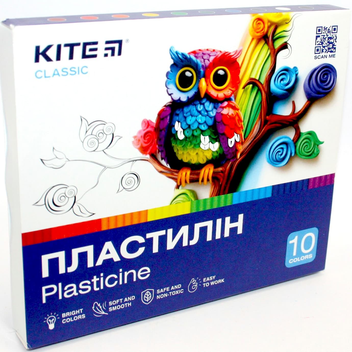 Пластилін "Kite" Classic 10 кольор. 200гр №K-084(20)