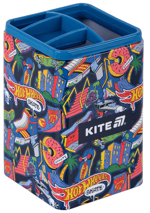 Стакан для ручок "Kite" №HW25-105 квадр. Hot Wheels(12)