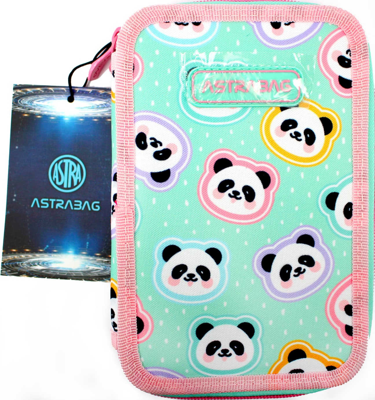 Пенал "Astrabag" Minty Pandas 2від. №503025013