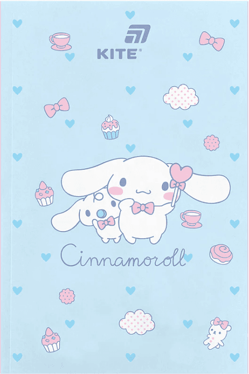 Блокнот А5 64л. б/лин. мягкая обл. Cinnamoroll термобиндер №CR26-193/Kite/(10)