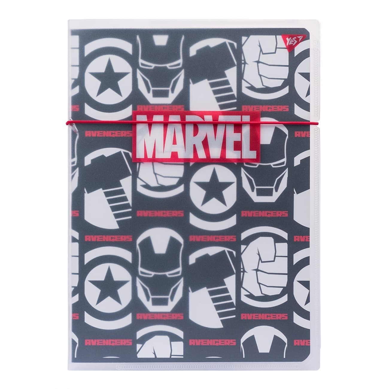Зошит A4 48 аркушів клітинка в пластиковій папці Yes Marvel Avengers (1) 764427