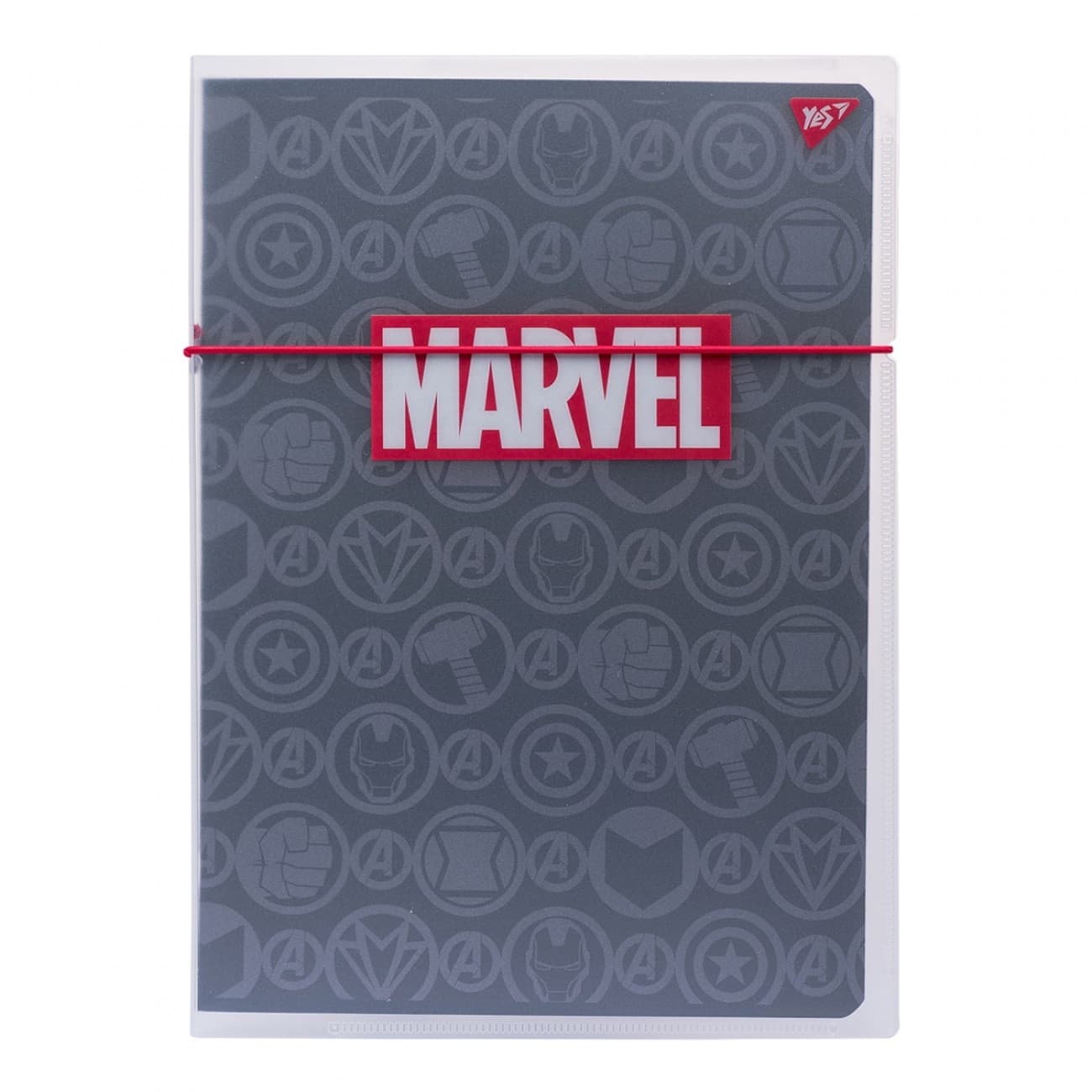 Зошит A4 48 аркушів клітинка в пластиковій папці Yes Marvel Black (1) 764425