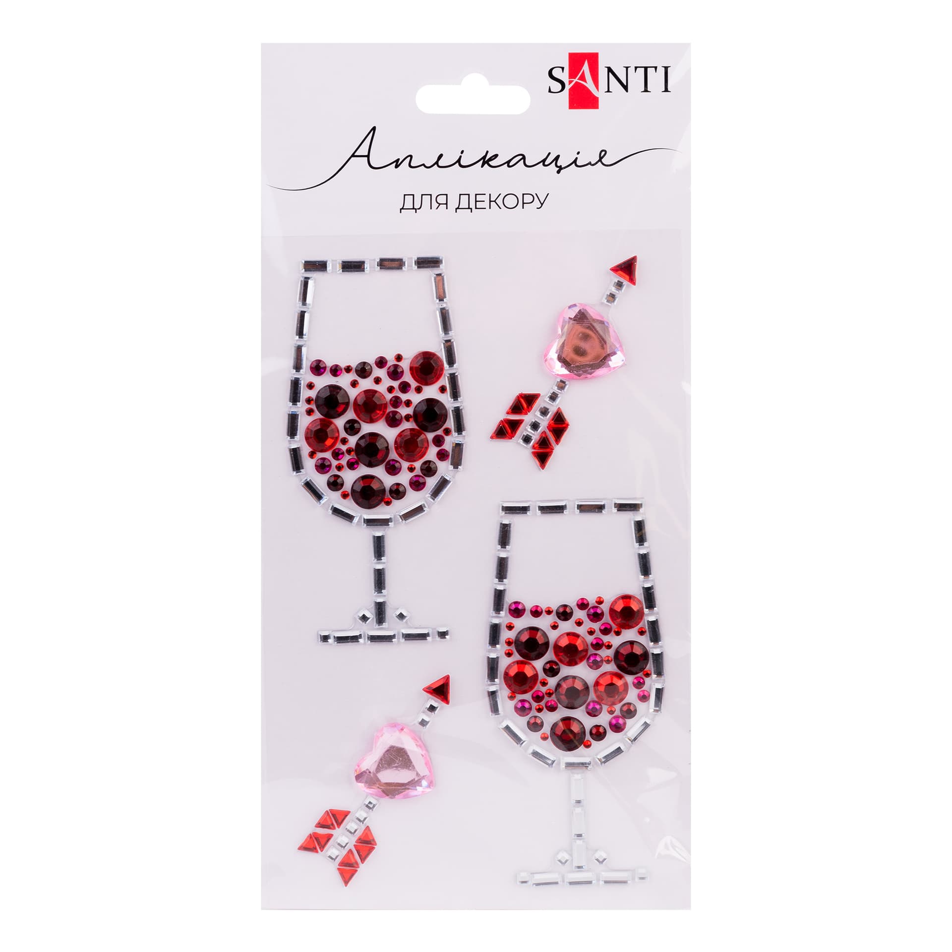 Аппликация из страз самокл. "Santi" Romantic 9,5х8см №742990(10)