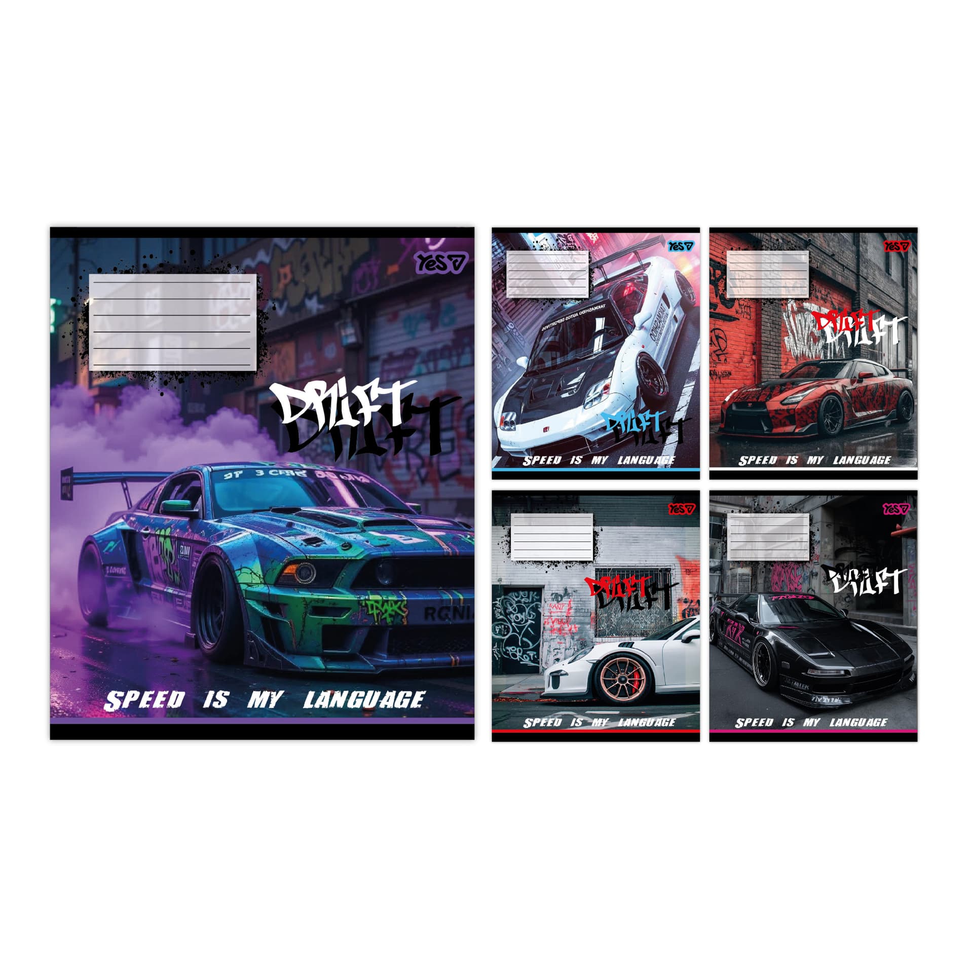 Зошит 18арк. кліт. YES Drift №768882